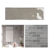 Tenedos HTC184 Ceramic Subway Wall Tile Handmade Look Glossy Glaze for Backsplash Kitchen, Bathroom Shower, Accent Wall (1, Desert Taupe)